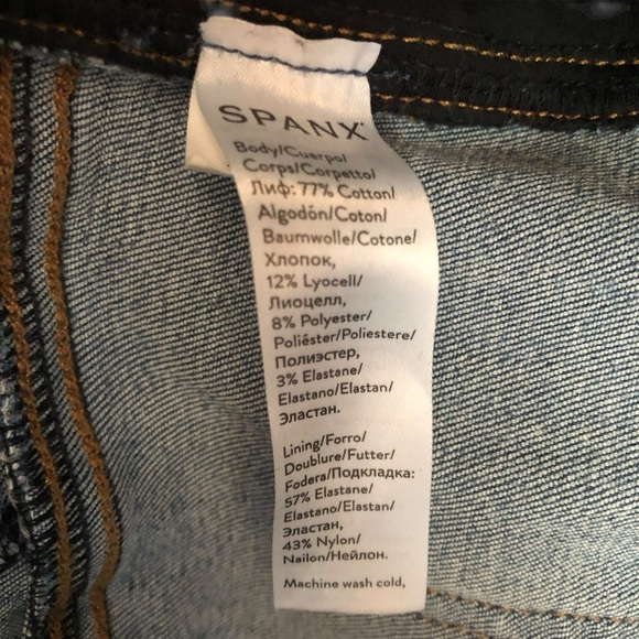 Spanx Jeggings Light Wash 1X High Rise Tummy Control Denim - Picture 2 of 14